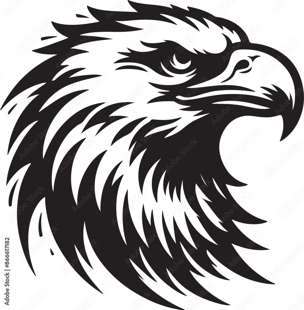 Eagle silhouette on a white background Eagle silhouette on a white background