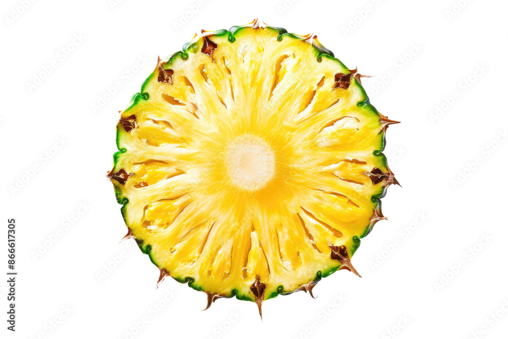 Pineapple slice isolated on white background Pineapple slice isolated on white background