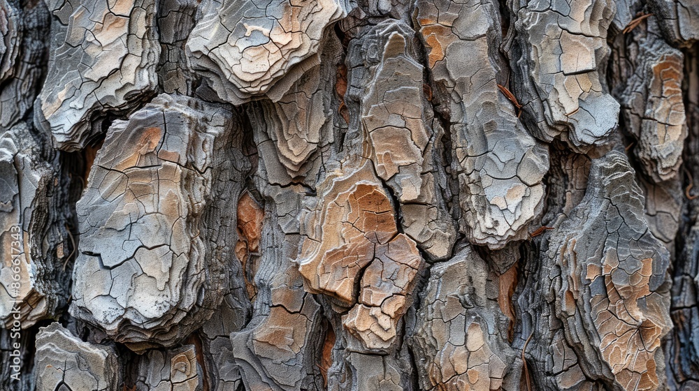 Close-up of weathered tree bark, showcasing intricate textures and natural patterns Close-up of weathered tree bark, showcasing intricate textures and natural patterns