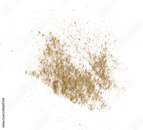 Color powder, dirt cloud explode smoke cloud, a soft dust explode cloudy on transparent png.