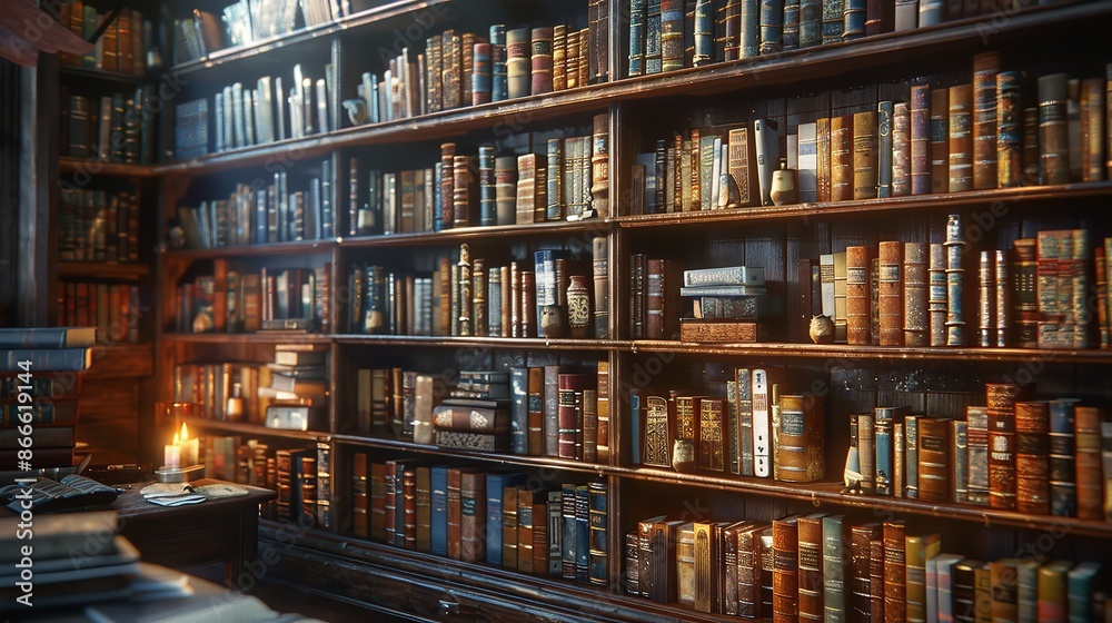 A Bookshelf Filled to the Brim with Books of Various...
A Bookshelf Filled to the Brim with Books of Various...