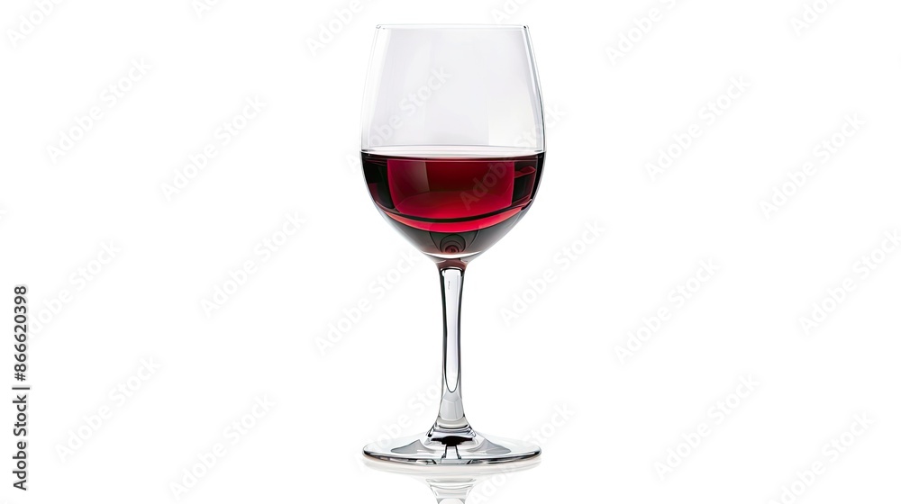 High-resolution image of a red wine glass isolated on a pure white background High-resolution image of a red wine glass isolated on a pure white background