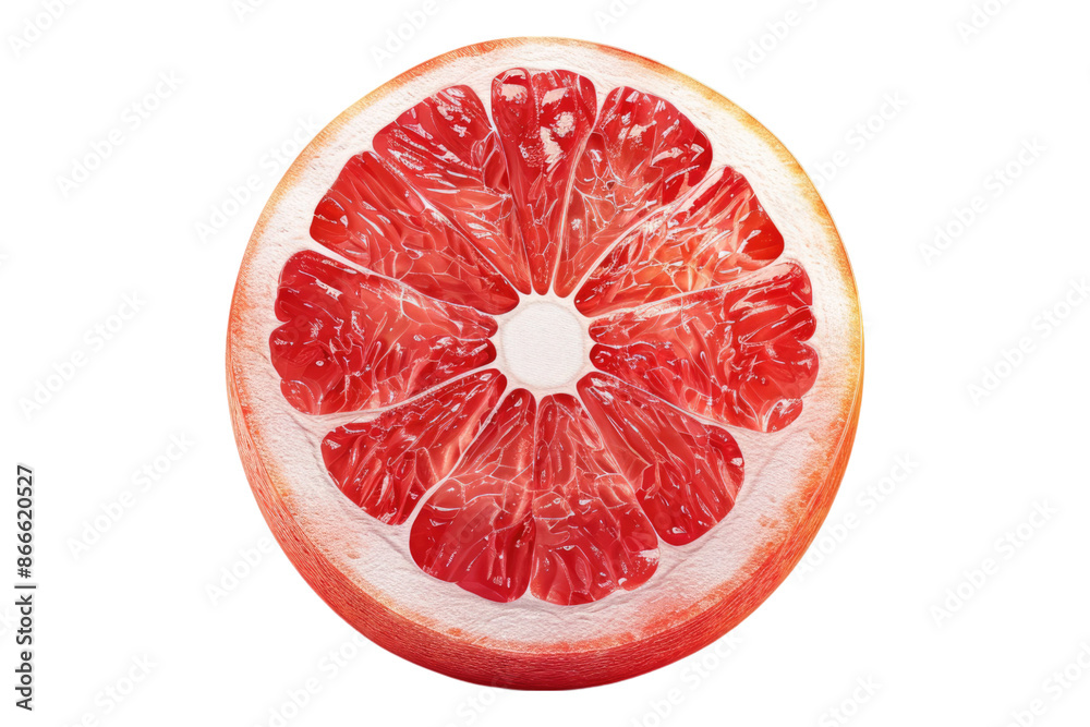 Red pomeol isolated on white background