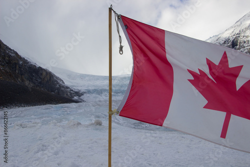 Waving flag of Canada