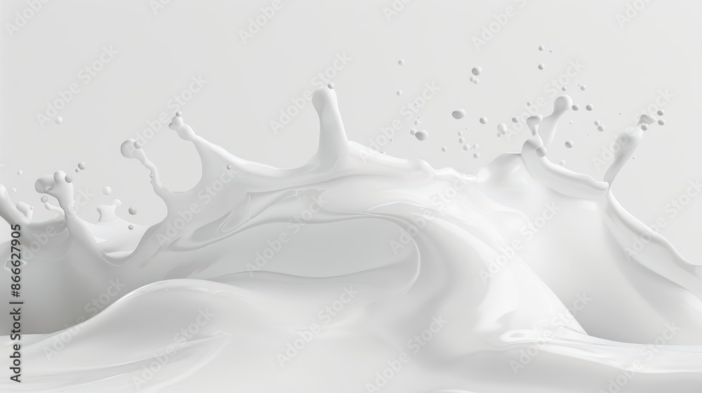 High-definition white liquid splash against a plain background, showcasing fluid motion and dynamic energy captured in mid-air. High-definition white liquid splash against a plain background, showcasing fluid motion and dynamic energy captured in mid-air.