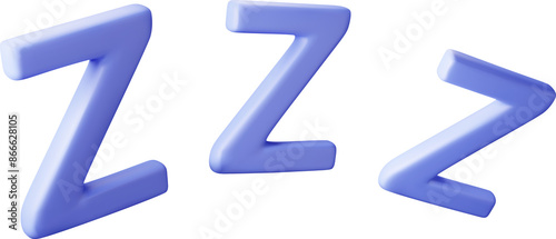 3d ZZZ sign sleep emoji