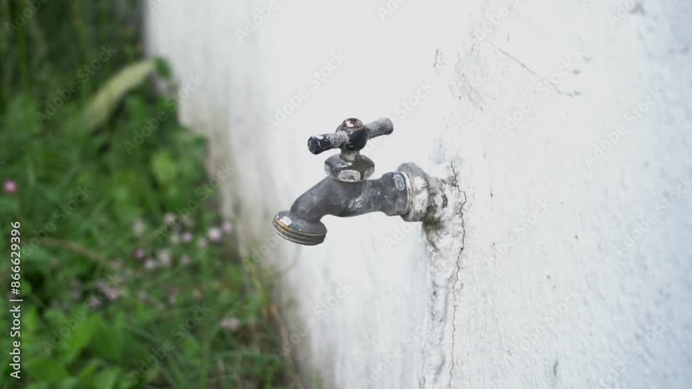 Llave del agua goteando