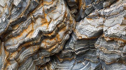 A close-up of a rock formation with interesting textures and patterns, evoking a sense of natural beauty and wonder.