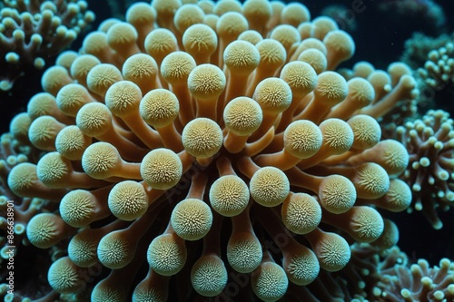 Knob LPS coral - (Favites rotundata), undersea macro photography photo