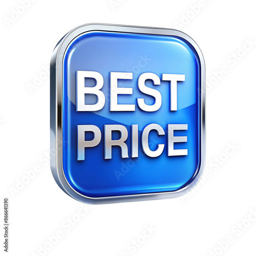 best price blue square icon transparent background