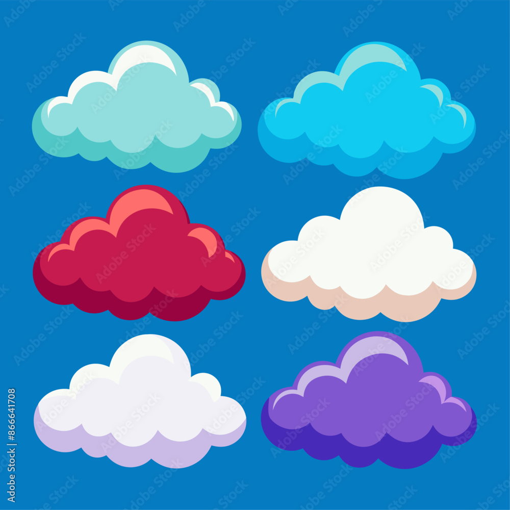 A stunning array of colorful clouds against a blue sky A stunning array of colorful clouds against a blue sky