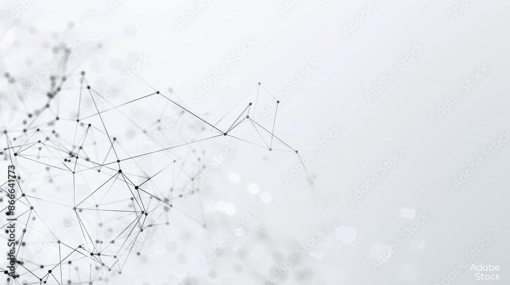 White futuristic abstract background with connected dots and lines. 4K rendering. White futuristic abstract background with connected dots and lines. 4K rendering.