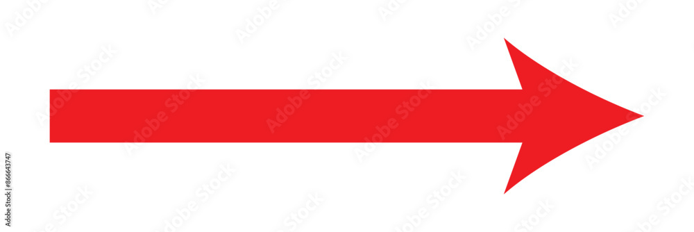 Long Red arrow icon. Red horizontal arrow. Straight long arrow, eps10 Long Red arrow icon. Red horizontal arrow. Straight long arrow, eps10