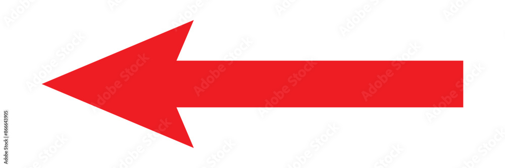 Horizontal long Red straight arrow icon eps10 Horizontal long Red straight arrow icon eps10