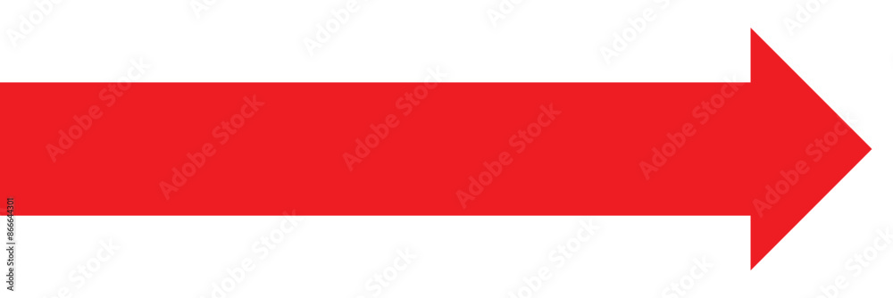Horizontal long Red straight arrow icon eps10 Horizontal long Red straight arrow icon eps10