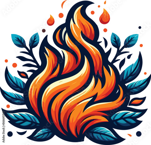 Fire Flame Vector Illustration Design