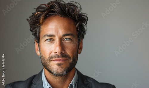 Portrait of a businessman on a white background