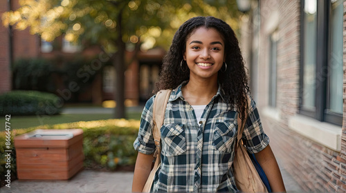 portrait of a student black woman