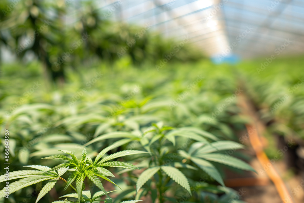 commercial processing of medical cannabis marijuana leafs in growing plant greenhouse commercial processing of medical cannabis marijuana leafs in growing plant greenhouse