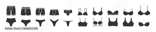 Set of underwear icon. Underpants. Underwear. Lingerie icons. Vector illustration