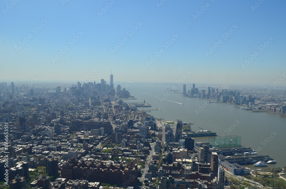 Widok na Manhattan z punktu widokowego Edge, Nowy Jork