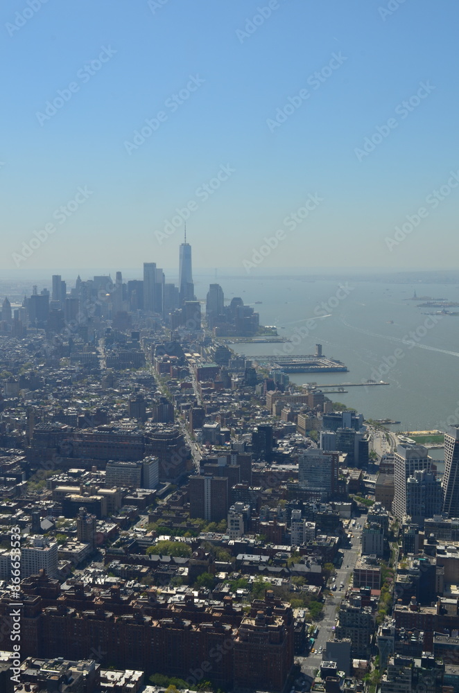 Widok na Manhattan z punktu widokowego Edge, Nowy Jork