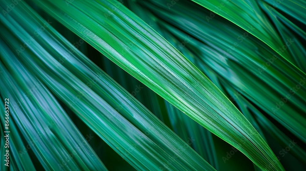 Green tropical plant close-up Green tropical plant close-up