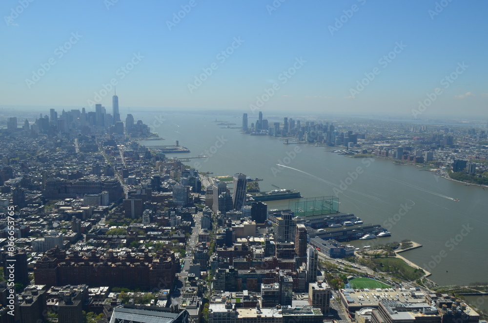 Widok na Manhattan z punktu widokowego Edge, Nowy Jork