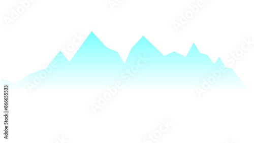 winter mountain landscape vector illustration 