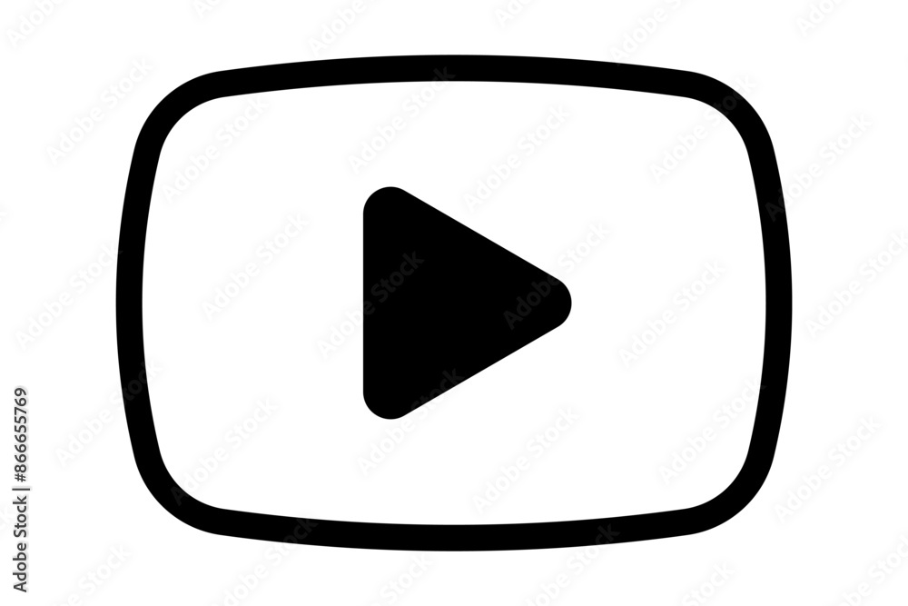 Play media button icon. vector illustration Play media button icon. vector illustration