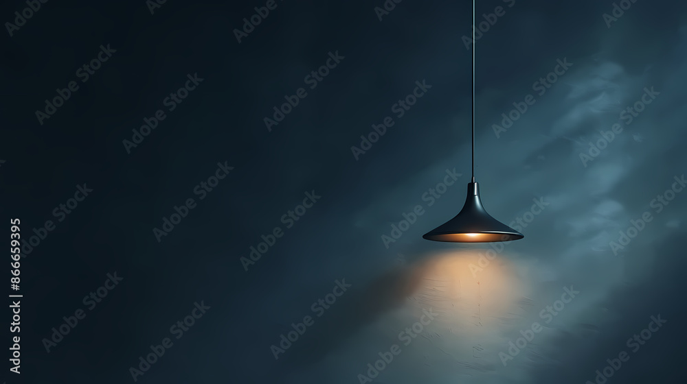 Minimalist chandelier hanging on the background Minimalist chandelier hanging on the background