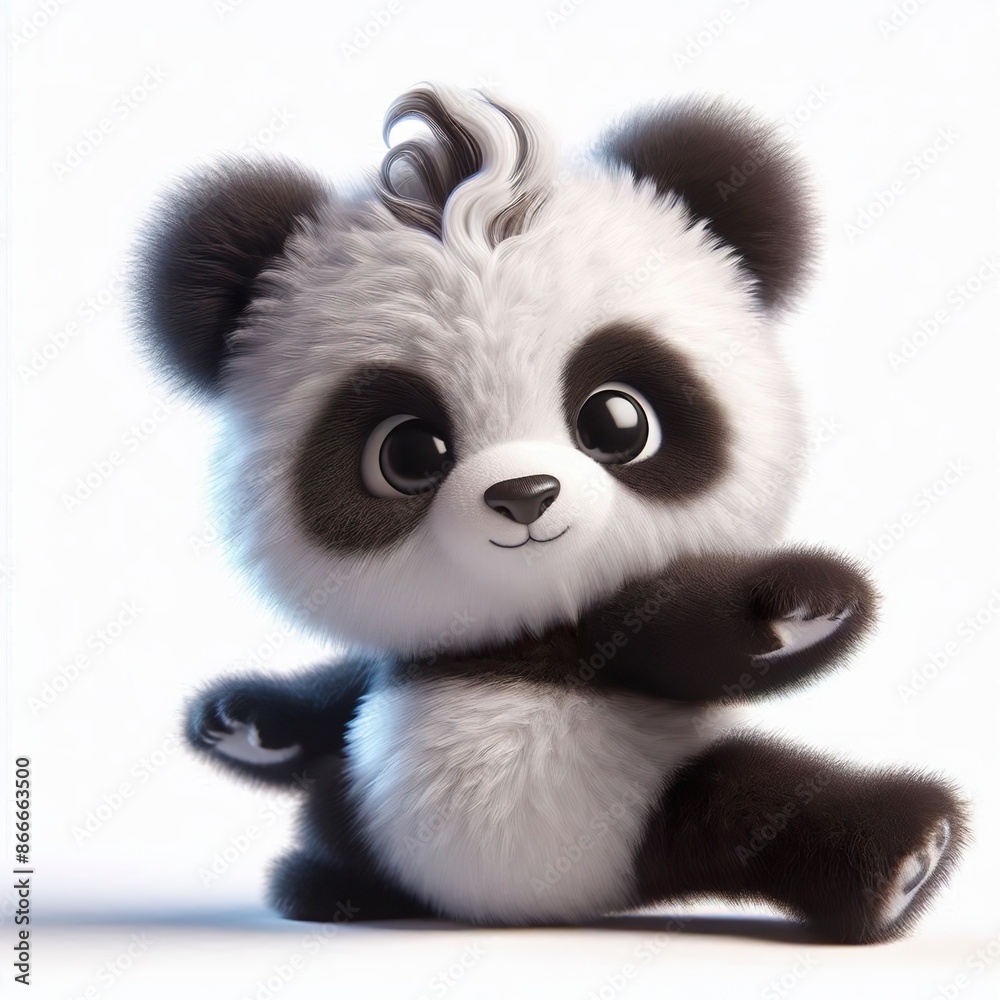 A panda doing kungfu pose A panda doing kungfu pose