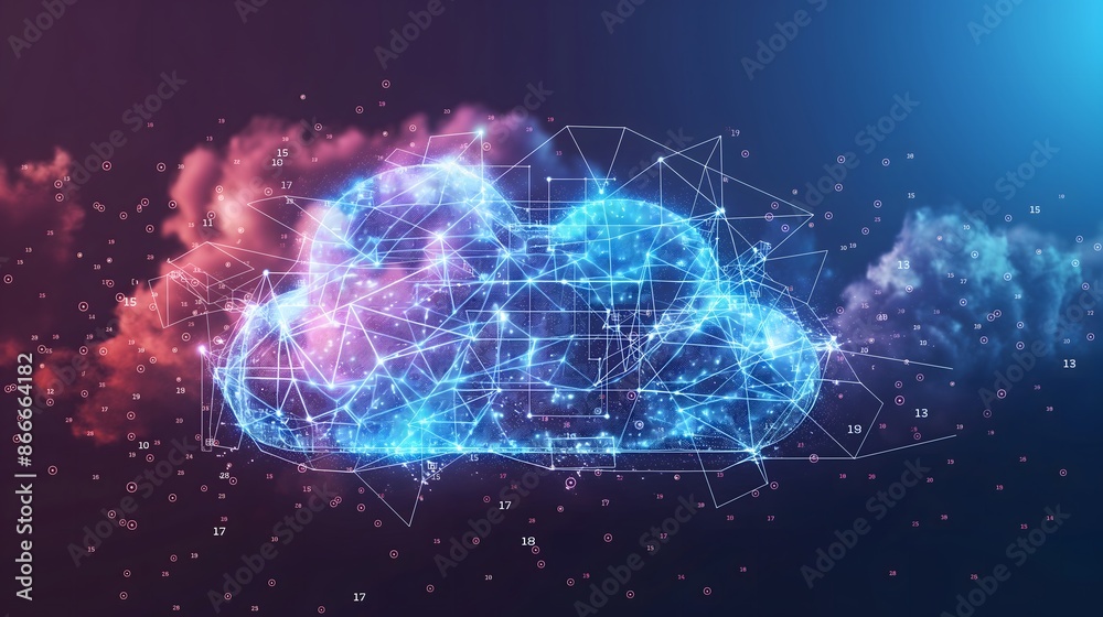1. Create an image depicting the interconnected world of technology networking and digital communication in business, focusing on cloud computing concepts. Illustrate web storage for global data, 1. Create an image depicting the interconnected world of technology networking and digital communication in business, focusing on cloud computing concepts. Illustrate web storage for global data,