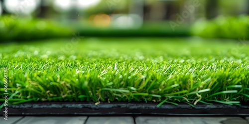 Artificial grass background ideal for home decor with realistic texture design. Concept Home Decor, Artificial Grass, Texture Design, Realistic, Background photo