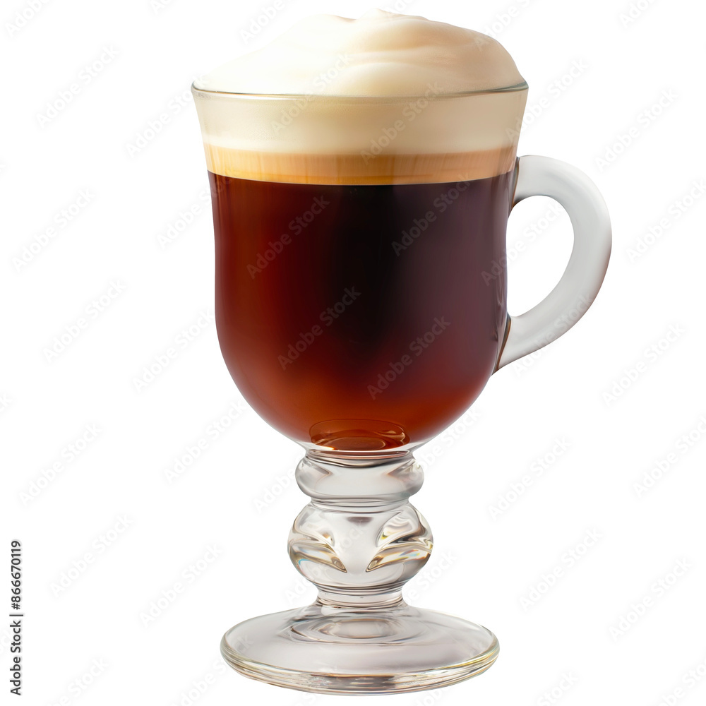 Irish coffee isolated on a white background. Irish coffee isolated on a white background.