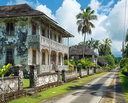 The historic city of Nuku'alofa, Tonga, known for its royal palaces and cultural heritage  photo