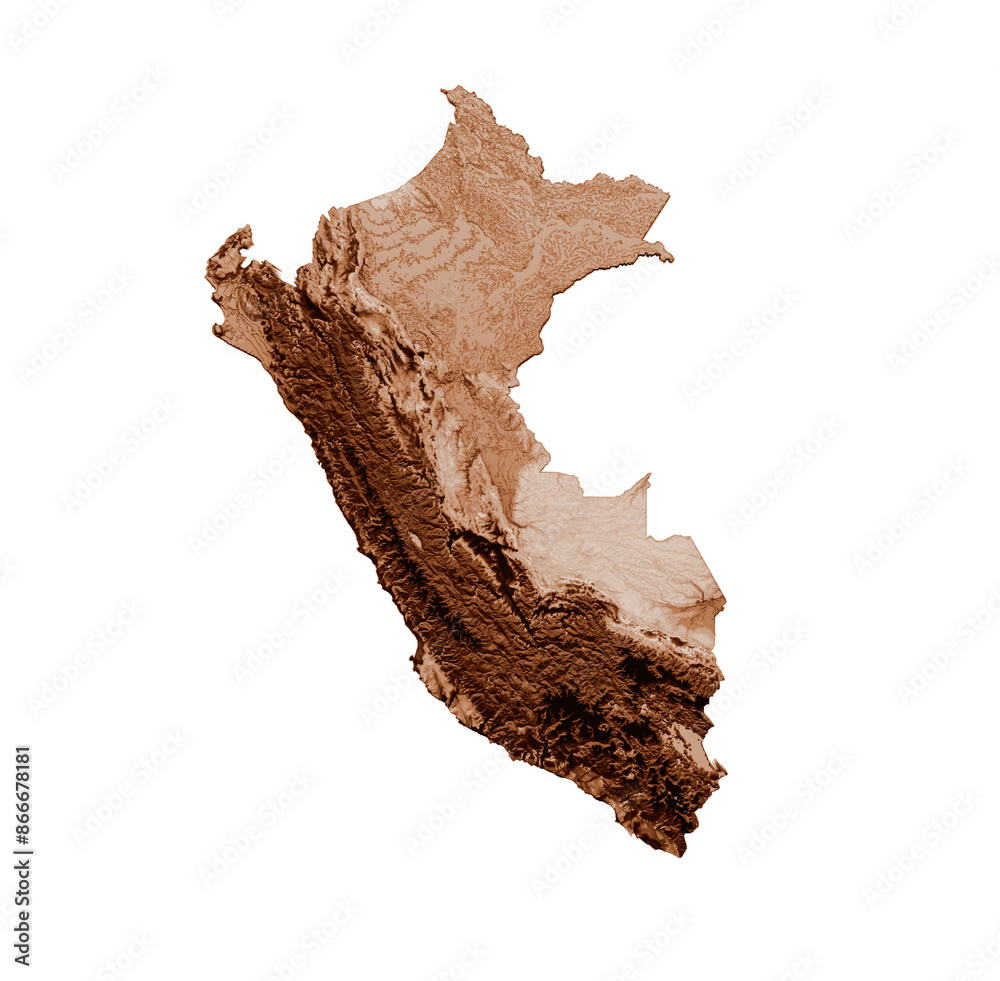 Map of Peru in old style, brown graphics in a retro style Vintage Style. High detailed 3d illustration
Map of Peru in old style, brown graphics in a retro style Vintage Style. High detailed 3d illustration
