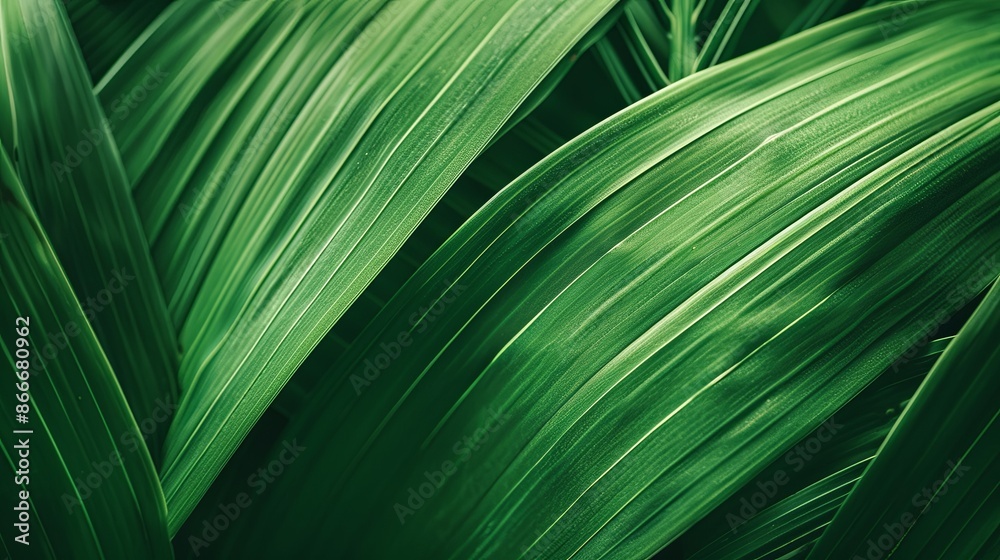 Green tropical plant close-up Green tropical plant close-up