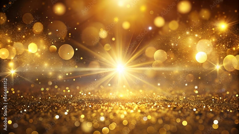 Gold abstract bokeh background. real backlit dust particles with real lens flare. Gold abstract bokeh background. real backlit dust particles with real lens flare.