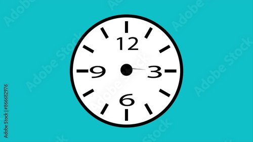 A clock animation with colorful background 