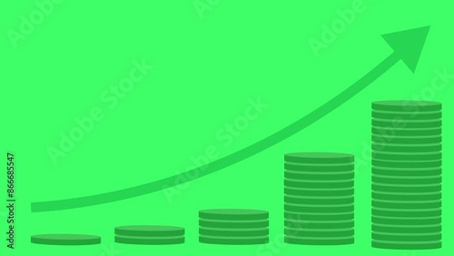 business graph with arrow