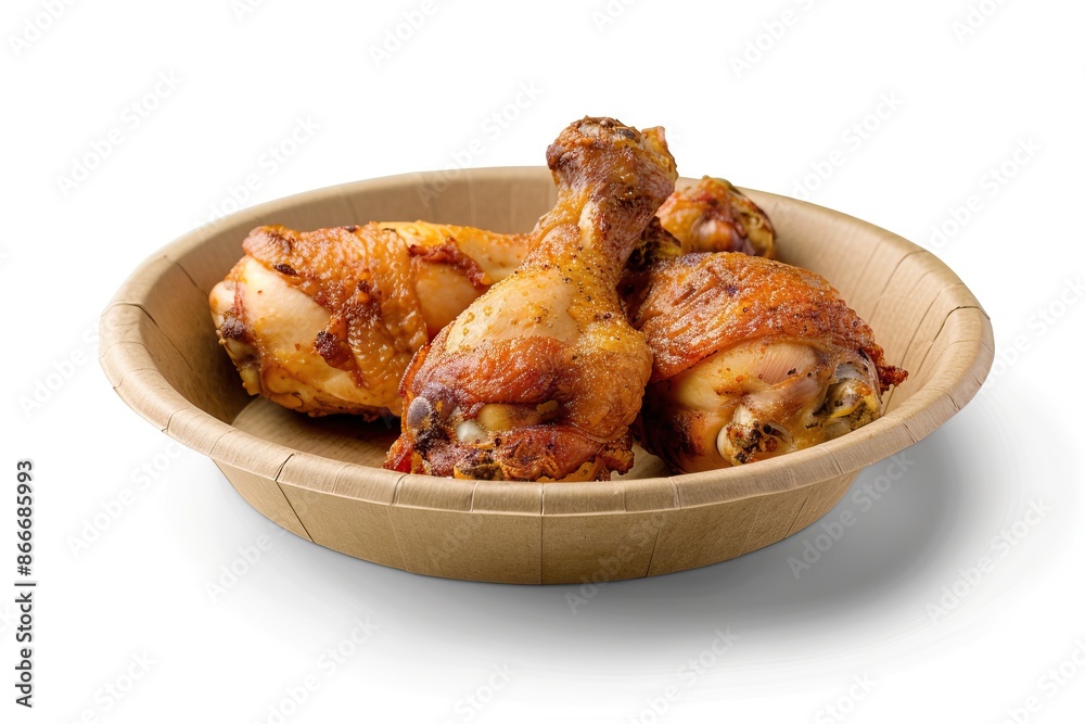 Fried chicken drumsticks on white background isolated with clipping path. Fried chicken drumsticks on white background isolated with clipping path.