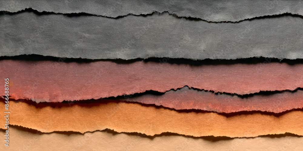 Fototapeta premium surface is multicolored crumpled torn paper with burnt edges