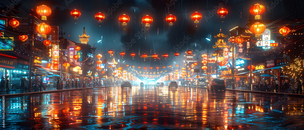 A replica of Thailand's Chinatown, (Yaowarat) a source of diverse cultures in terms of food. Civilization of nightlife A replica of Thailand's Chinatown, (Yaowarat) a source of diverse cultures in terms of food. Civilization of nightlife