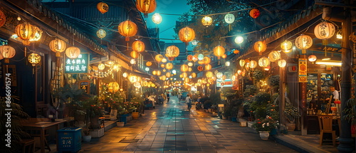 A replica of Thailand's Chinatown, (Yaowarat) a source of diverse cultures in terms of food. Civilization of nightlife