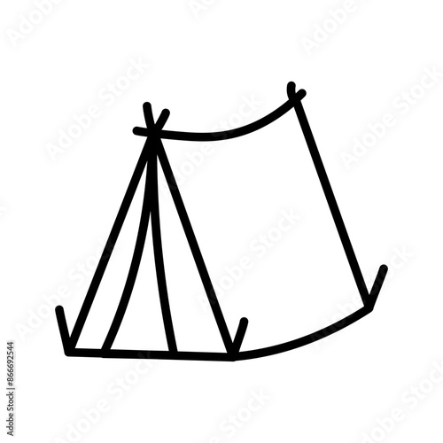 Vacation icon camping tend symbol
