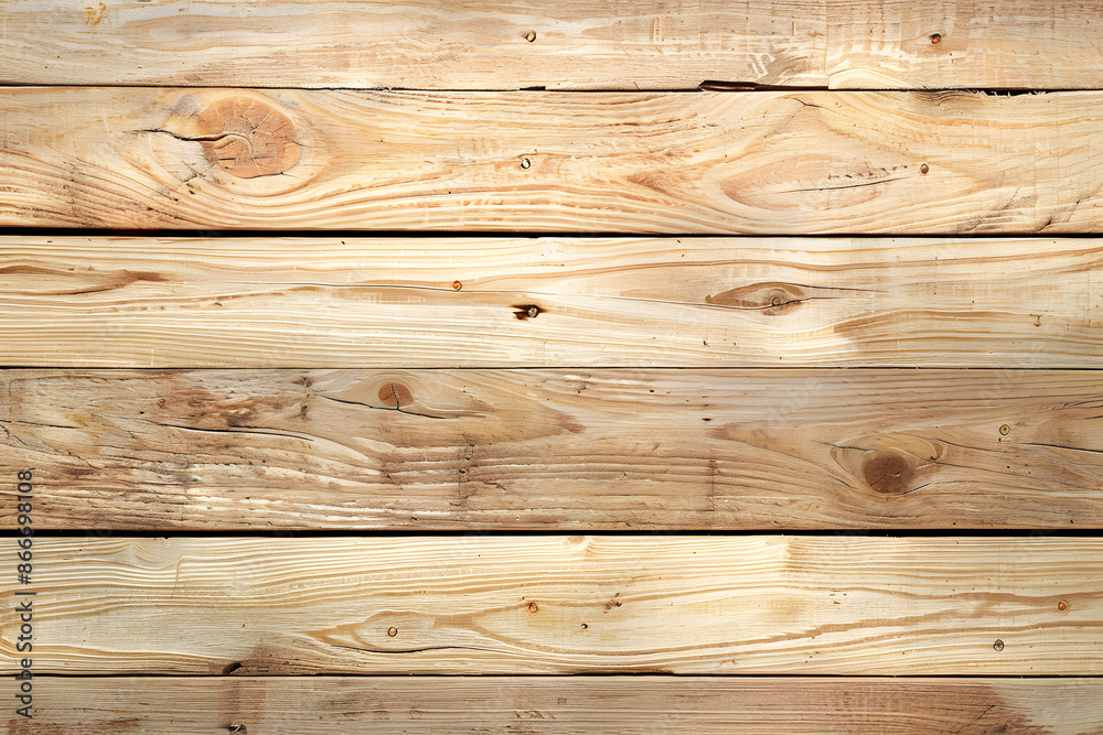 Naklejka premium Smooth wooden board background with natural finish