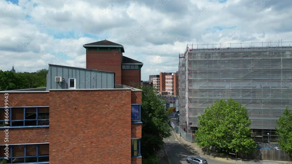 High Angle View of Historical Swindon City of England United Kingdom. May 25th, 2024 High Angle View of Historical Swindon City of England United Kingdom. May 25th, 2024