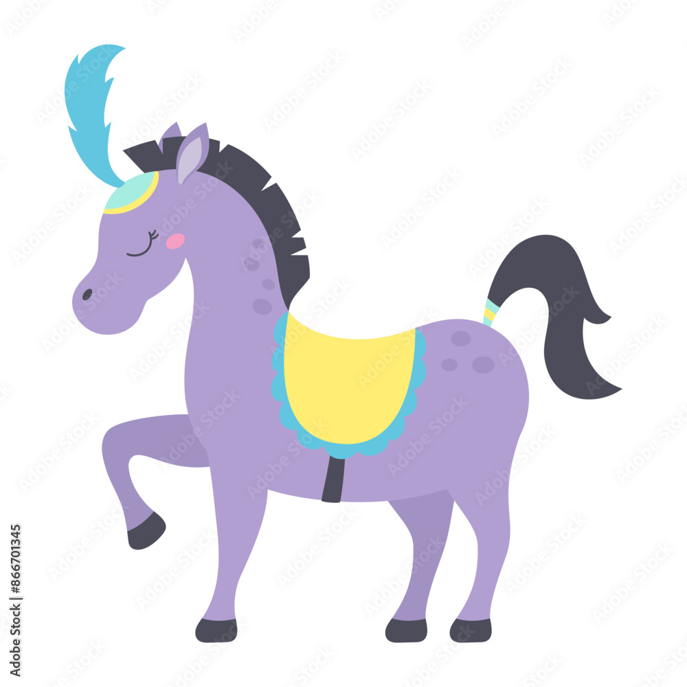 Fototapeta premium cartoon circus horse