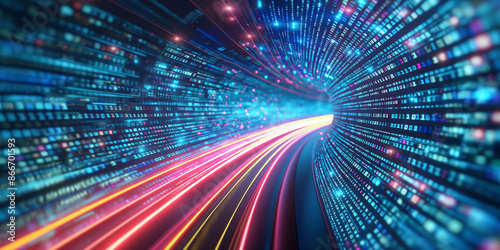 High-speed data transfer concept, Visualizing fast digital data transfer